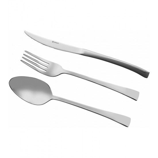 Faqueiro 101 Peças Berna Aço Inox Wolff Com Estojo De Madeira